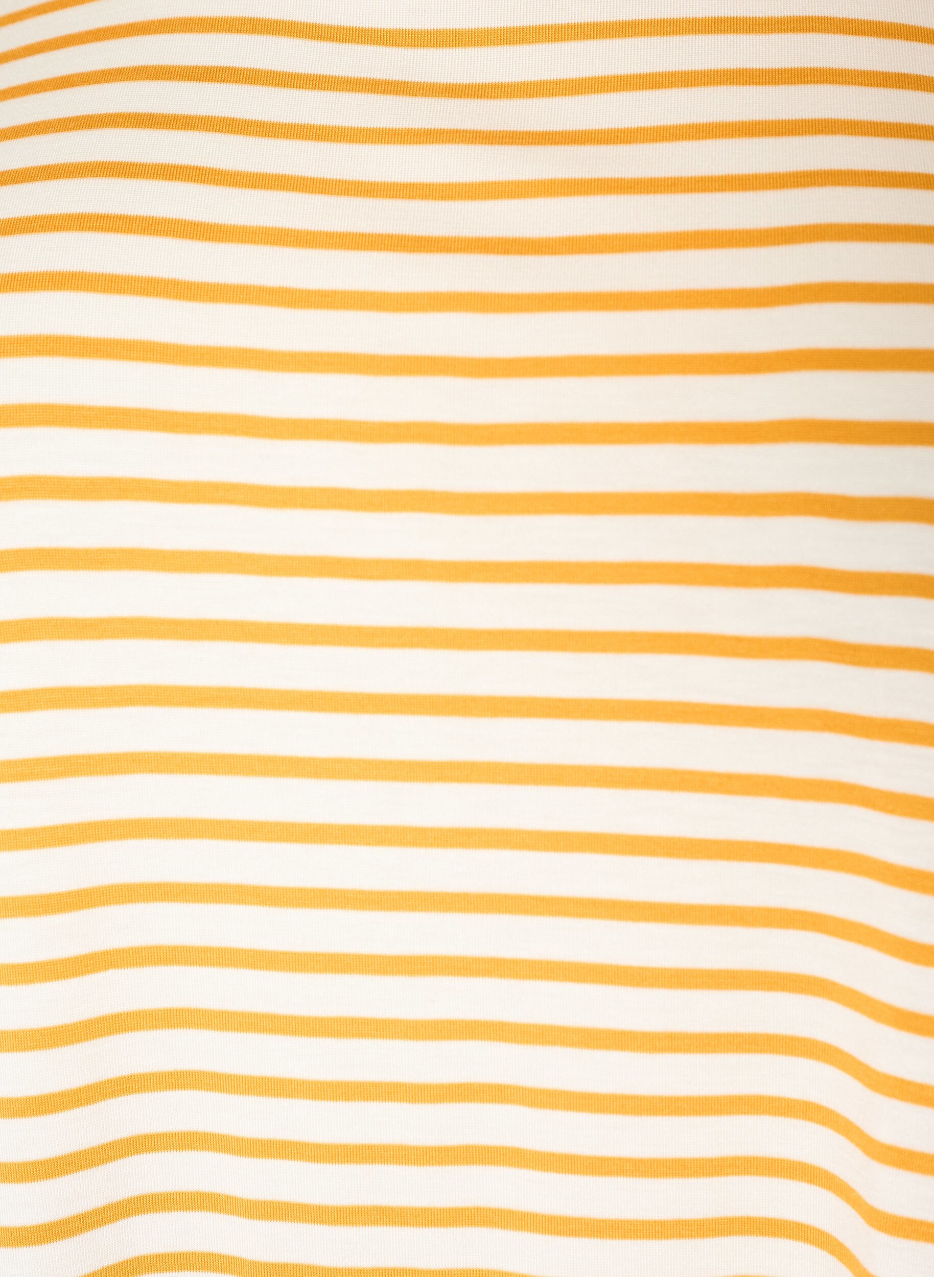 ZizziT-skjorte med TENCEL&trade; Lyocell og striper, Gul, Packshot image number 2