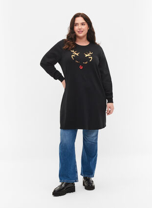 Kjole med julemotiv, Black Reindeer, Model image number 3
