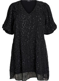 Kort festkjole med paljetter, Black