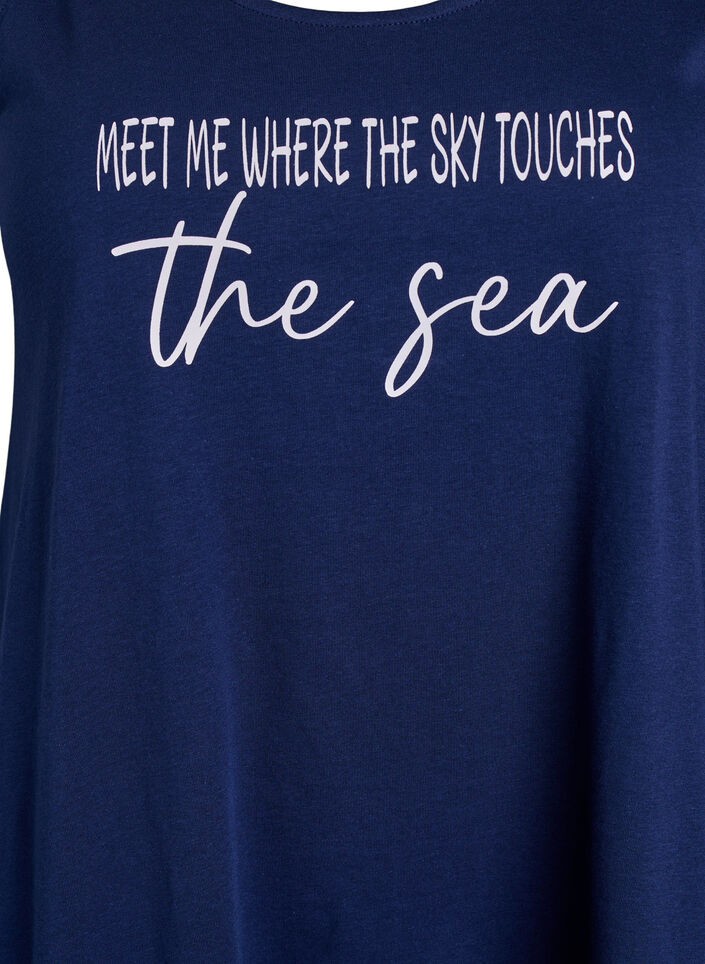 Ermeløs A-linje kjole, Blå, Packshot image number 2