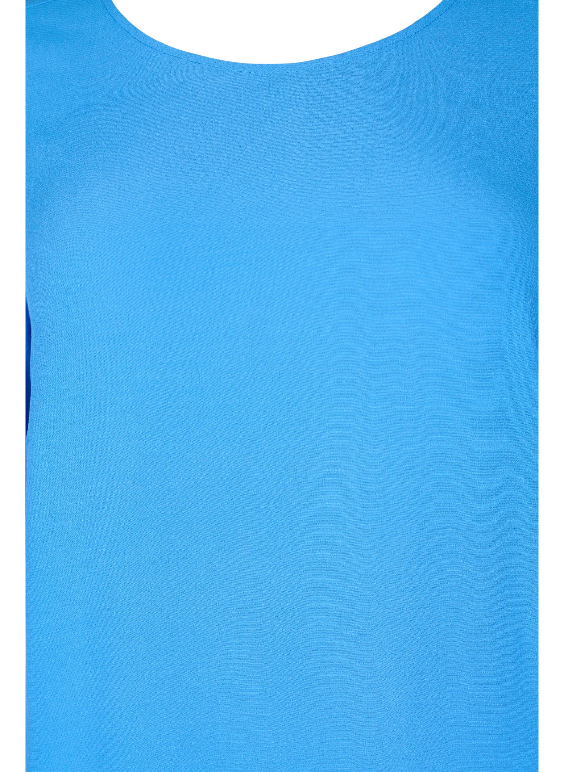 Zizzi Kjole i viskose med ryggdetalj, Regatta, Packshot image number 2