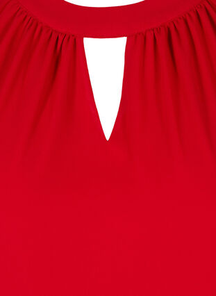 Chiffonbluse med 3/4-ermer, Tango Red, Packshot image number 2