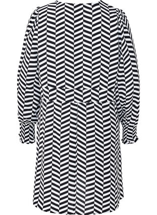 Zizzi Kjole med knytebelter i midjen, Svart, Packshot image number 1