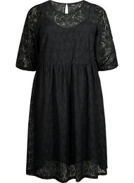 Blondekjole med 3/4 ermer, Black