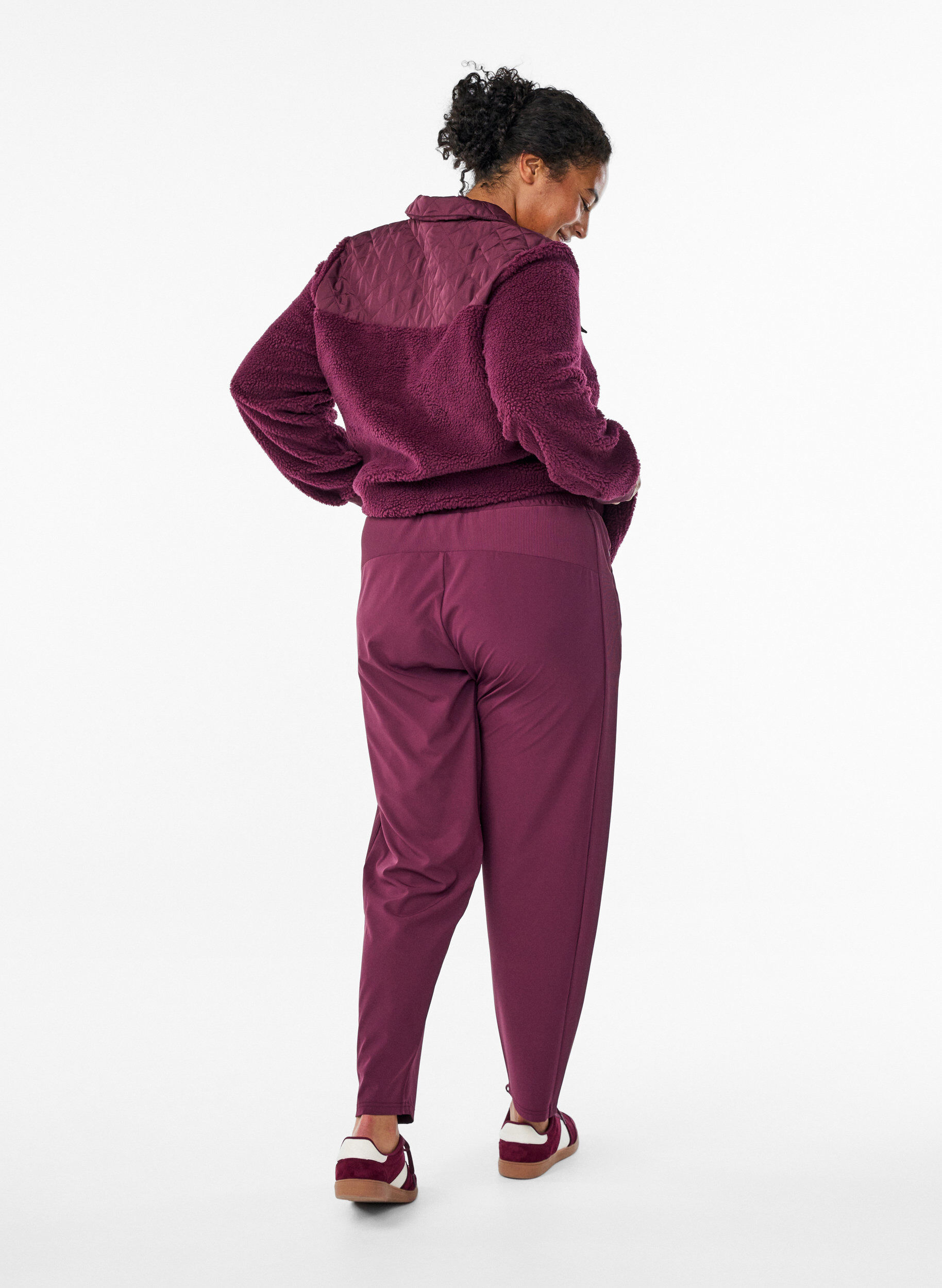 Zizzi Lett treningsbukse med lommer, R&oslash;d, Model image number 1