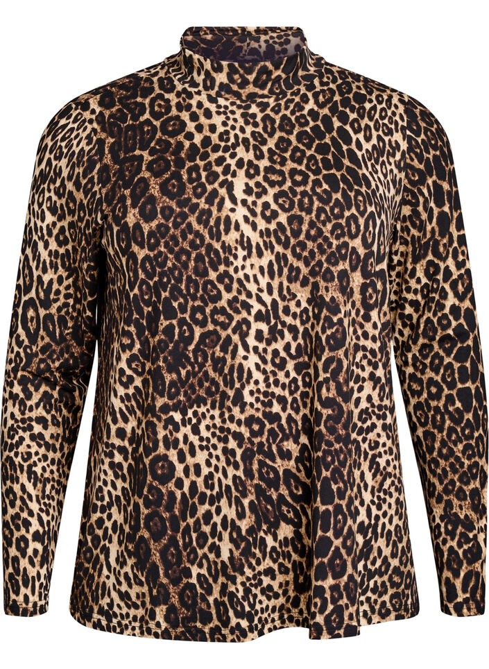 FLASH - Bluse med lange ermer og turtleneck, Svart, Packshot image number 0