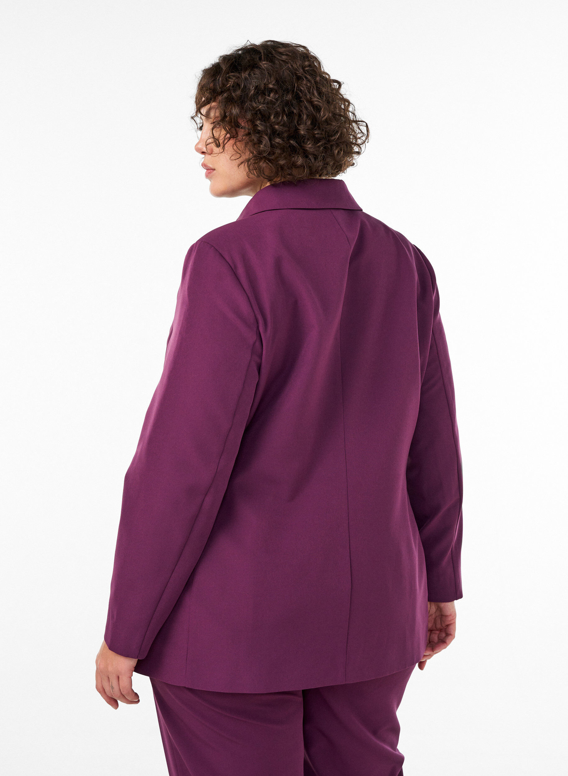 ZizziKlassisk blazer med knappelukking, Lilla, Model image number 2