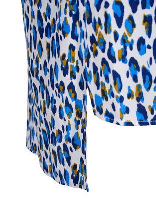Viskosetunika med leopardmønster, Blue Leo AOP, Packshot image number 3