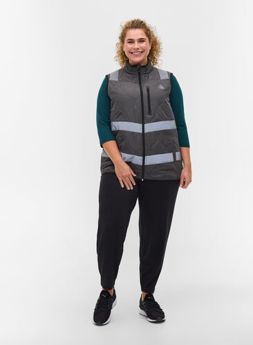 Vest med refleks, Raven, Model image number 2