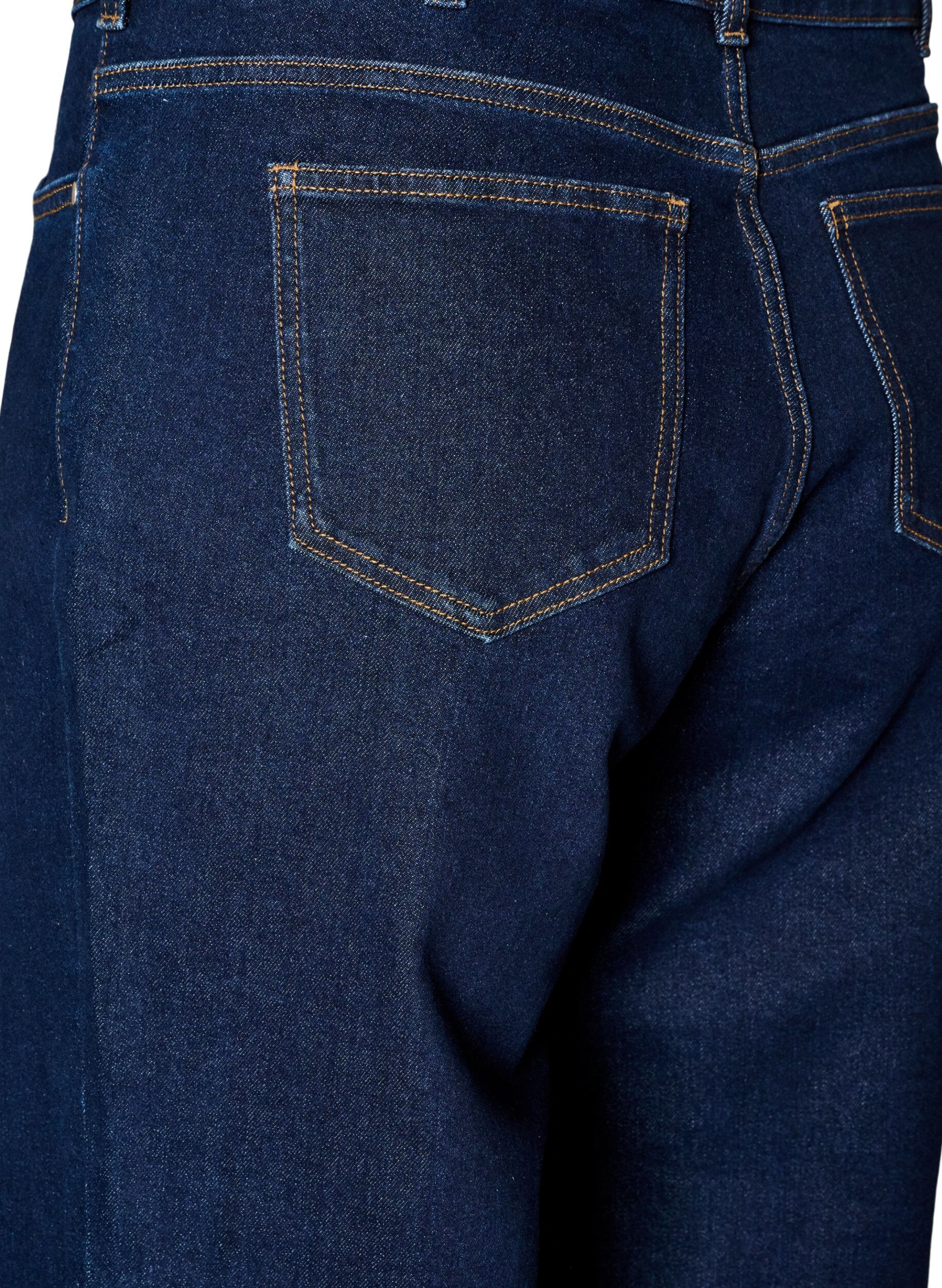 ZizziMyra jeans med h&oslash;y midje og wide fit, Bl&aring;, Packshot image number 3