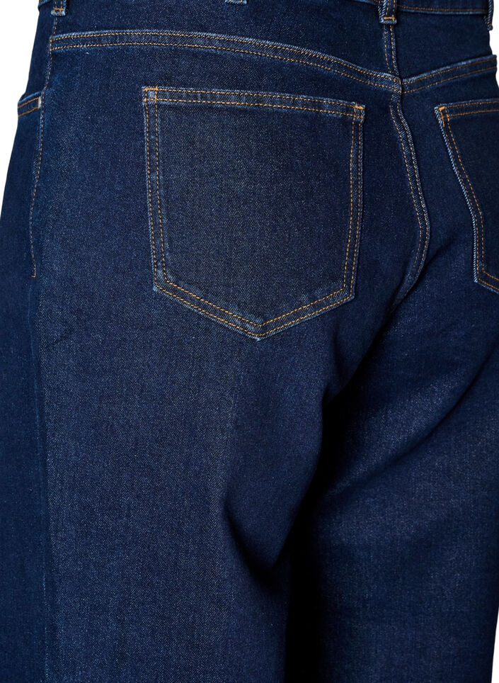 Myra jeans med h&oslash;y midje og wide fit, Bl&aring;, Packshot image number 3