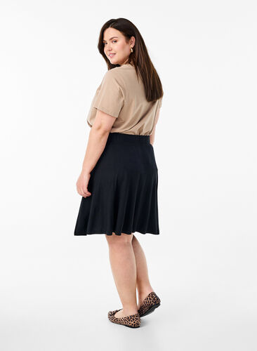 Zizzi Løst viskoseskjørt, Svart, Model image number 1