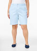 Stripete Bermudashorts med høy midje, Blå, Model image number 3