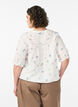 Bluse med trykk og 1/2 ermer, Vanilje, Model image number 2