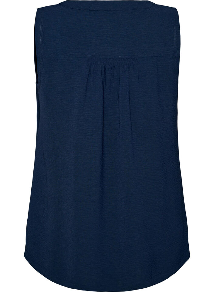Ermel&oslash;s overdel med rynkedetaljer, Bl&aring;, Packshot image number 1