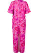 Blomstret jumpsuit med flaggermusermer, Pink Rose AOP, Packshot image number 1