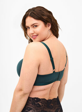Zizzi Formstøpt BH med mesh, Scarab, Model image number 1