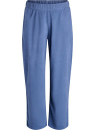Høyt midje fleecebukser med lommer, Vintage Indigo