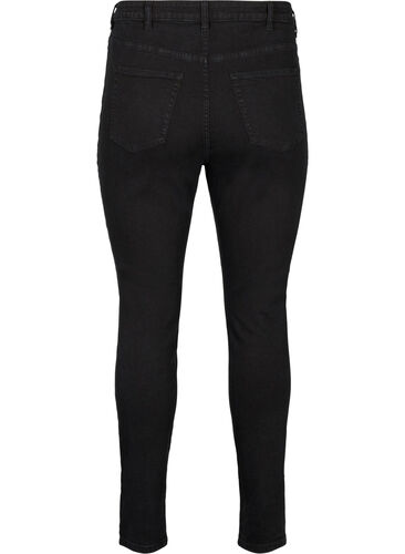 Amy jeans med høy midje og super slim fit, Black, Packshot image number 1