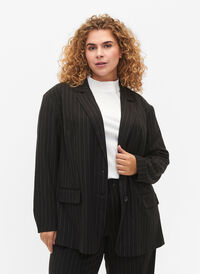 Pinstripet jakke, Black W. Pinstripe, Model