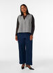 V-hals vest med knapper, Gr&aring;, Model image number 1