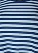 Langermet nattopp i ribbestrikket jersey med striper, Bl&aring;, Packshot image number 2