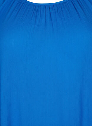 Viskosekjole med korte ermer, Victoria blue, Packshot image number 2