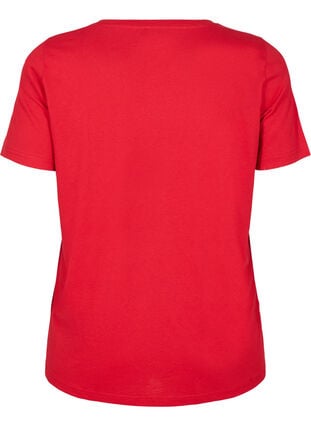 Zizzi FLASH - T-skjorte med motiv, Urban Red Text, Packshot image number 1