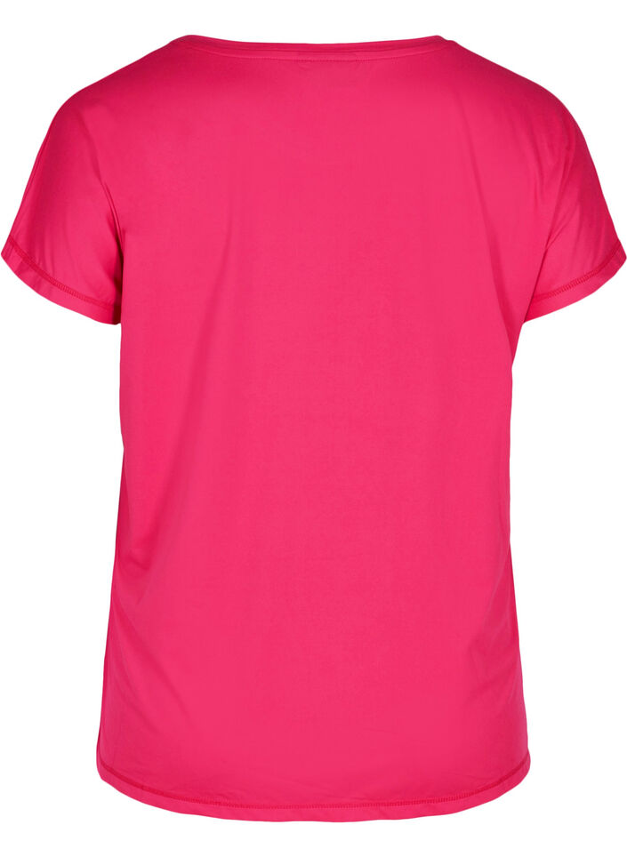 Ensfarget T-skjorte til trening, Rosa, Packshot image number 1