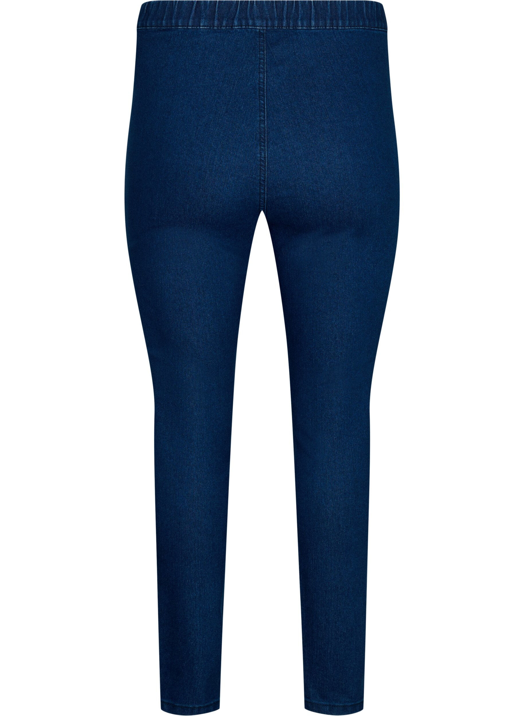 Zizzi FLASH - Tettsittende jeggings med h&oslash;yt liv, Blue denim, Packshot image number 1