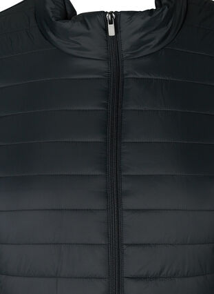 Kort quiltet jakke med glidelås, Black, Packshot image number 2