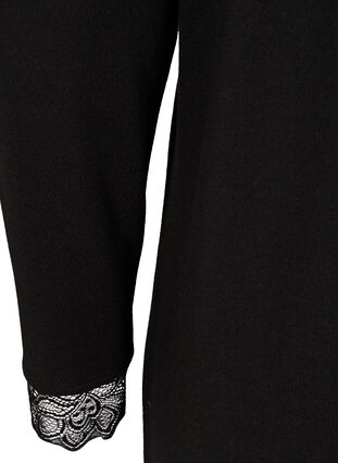 kjole med lange ermer, Black , Packshot image number 3