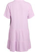 Kort A-linjekjole i bomullsmuslin, Lilla, Packshot image number 1