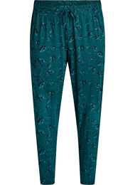 Bomull Pyjamas bukser med utskrift, Deep Teal AOP