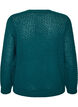 Strikkebluse med strukturert hullm&oslash;nster, Gr&oslash;nn, Packshot image number 1