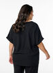 L&oslash;s bluse med korte ermer, Svart, Model image number 2