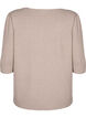 Strikket bluse med broderte blomster, Simply Taupe Mel., Packshot image number 1