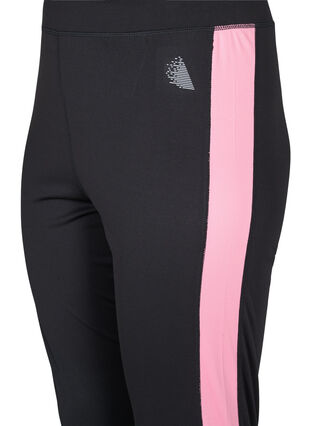 Stilongs med kontraststripe, Black w. Sea Pink, Packshot image number 2