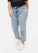 Cropped Vera jenas med nagler, Light blue denim, Model image number 2