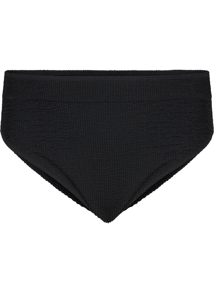 Brasilianske bikinitruser i crepe, Svart, Packshot image number 0