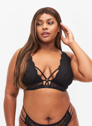 Blonde-BH med string, Black, Model image number 0