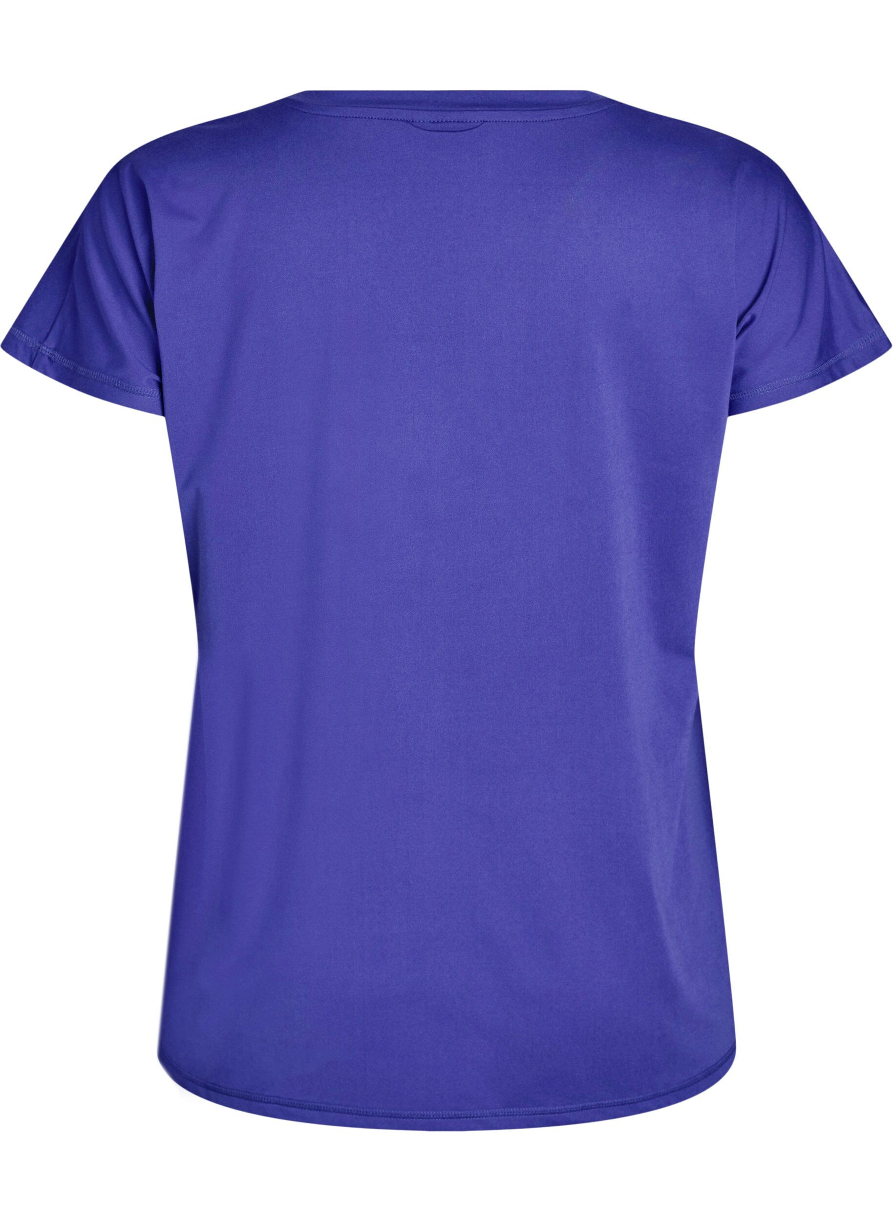 ZizziL&oslash;stsittende trenings-t-skjorte med v-hals, Lilla, Packshot image number 1