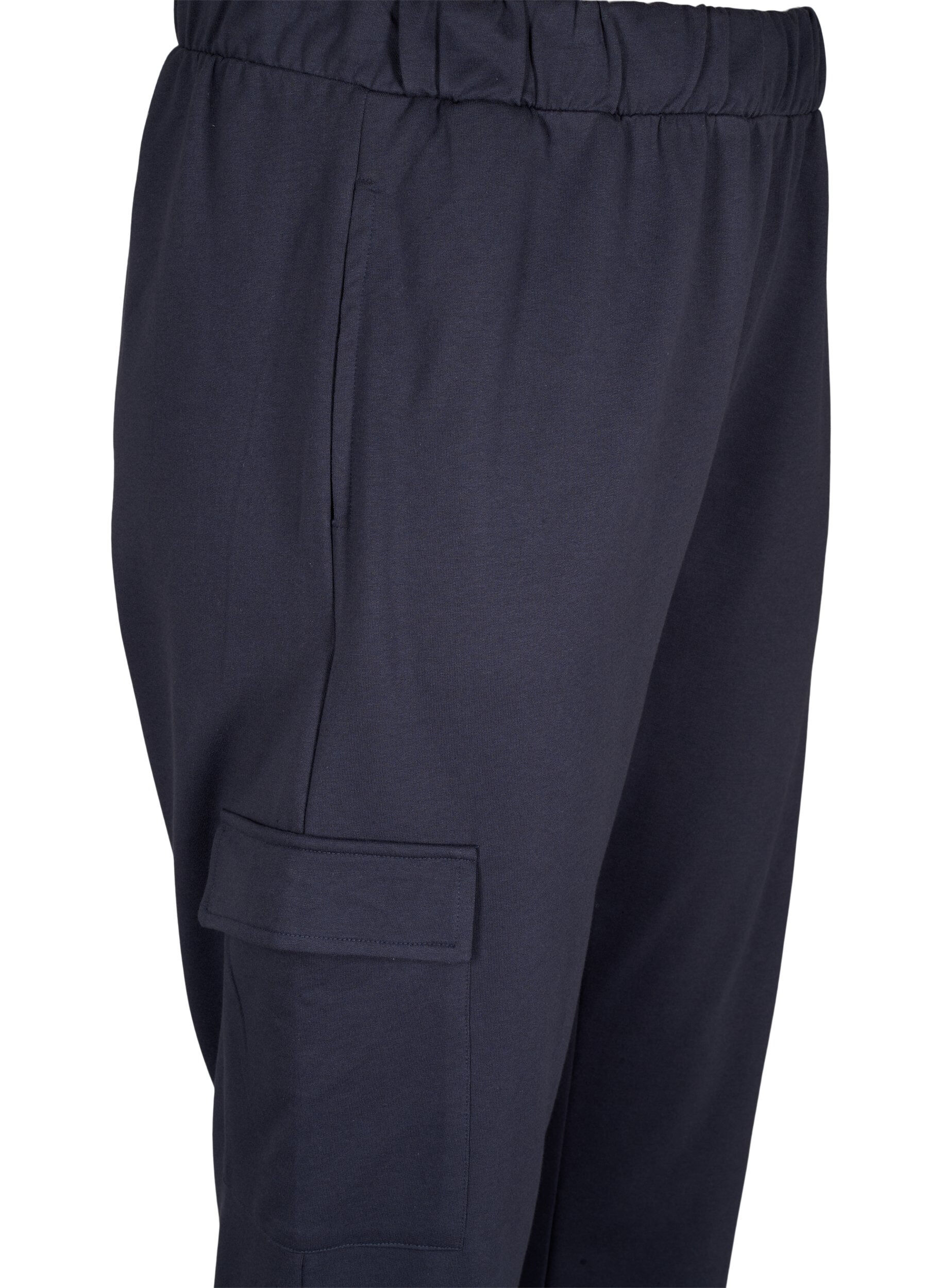 Zizzi Joggebukse med cargo-lommer, Ombre Blue, Packshot image number 2