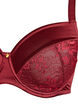 Heldekkende BH i skinnende mikrofiber, M&oslash;rk Bordeaux, Packshot image number 2