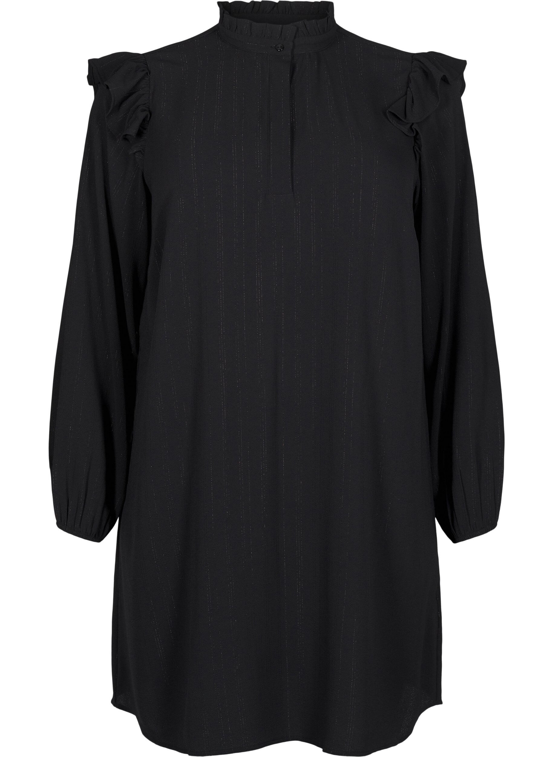 Kort kjole med volanger og glitter