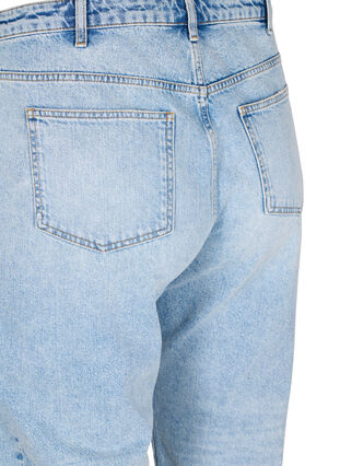 Cropped Vera jenas med nagler, Light blue denim, Packshot image number 3