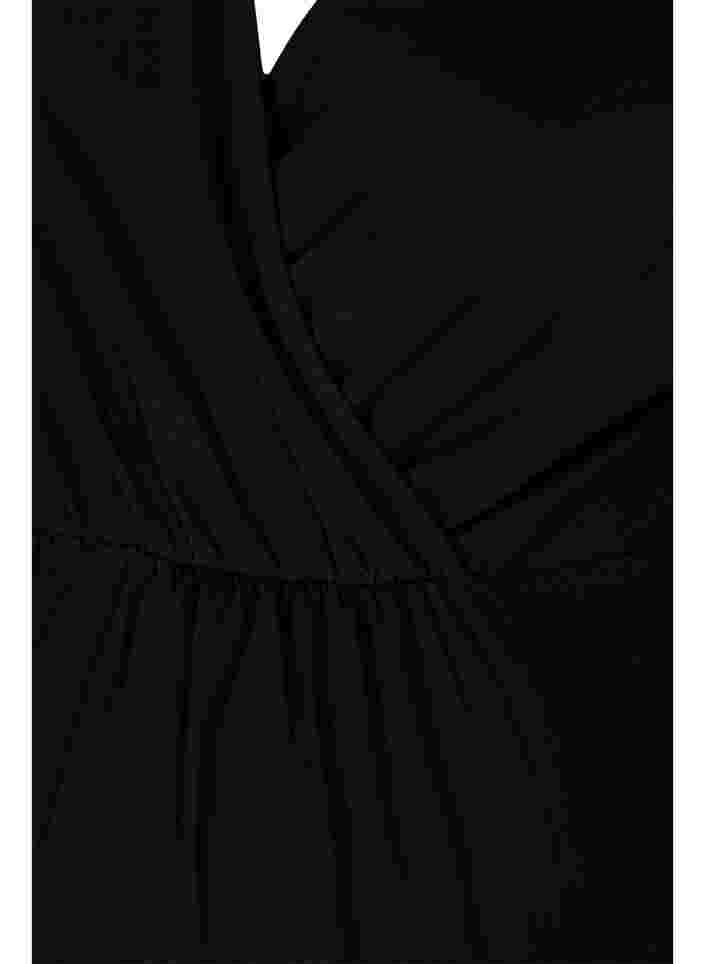 Kjole til gravide i bomull, Black, Packshot image number 2