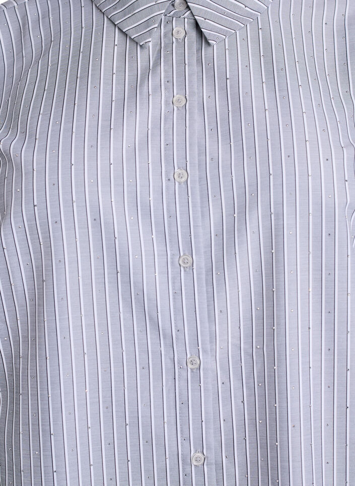 Stripete skjorte med nagler, Svart, Packshot image number 2