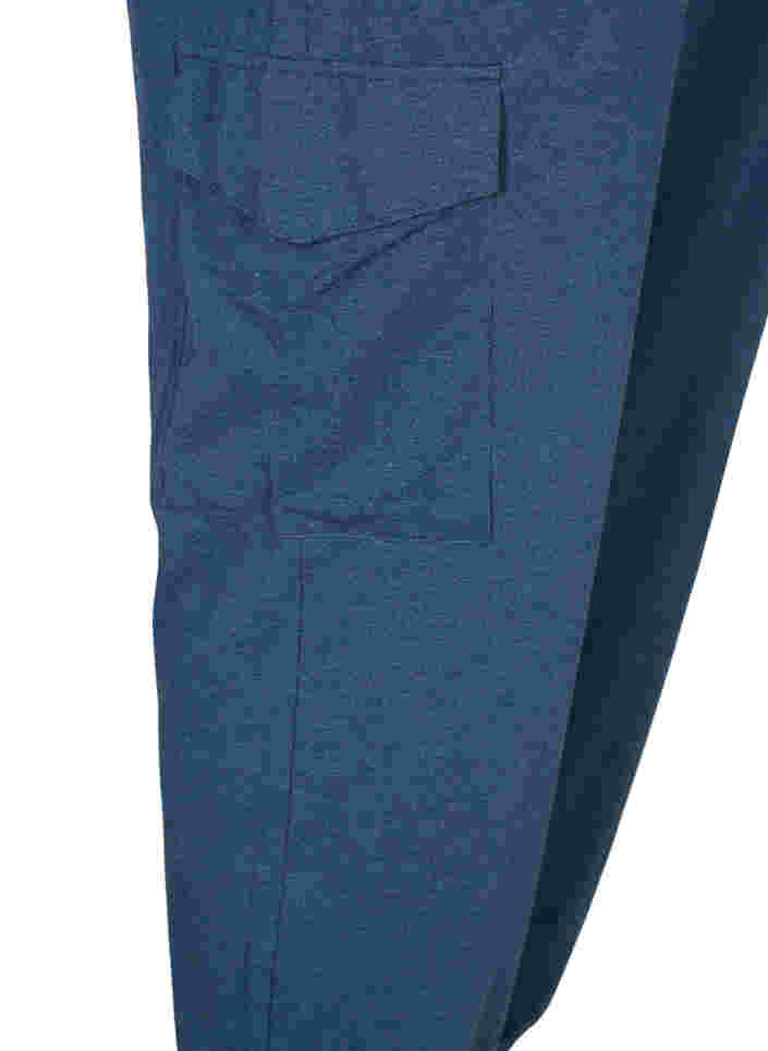 Bukse med cargolommer, Insignia Blue Mel. , Packshot image number 3