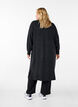 Lang strikket cardigan med lommer, Dark Grey Melange, Model image number 1